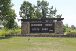 Governor Dodge State Park, Wisconsin, United States. Main entrance sign.